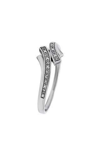 Anillo Rencontre - Oro blanco y diamantes