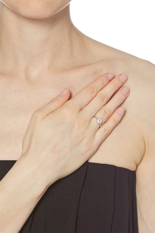 Solitario Brillant Luciana - Oro blanco y diamantes