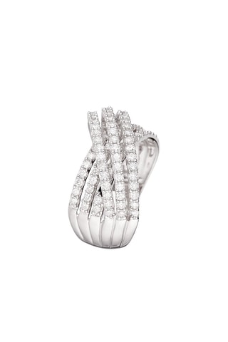 Anillo Entrelacs splendides - Oro blanco y diamantes
