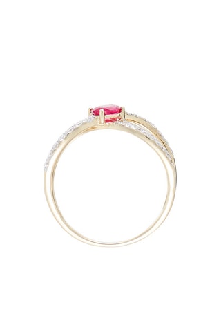 Anillo Marvelous - Oro amarillo, diamantes y rubí