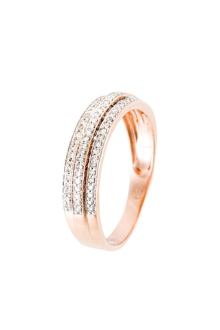 Anillo - Oro rosa y diamantes