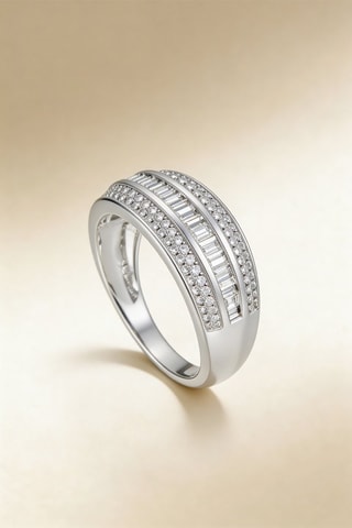 Anillo Multi-Diamonds - Oro blanco y diamantes