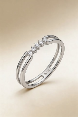 Anillo Davina - Oro blanco y diamantes