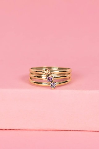 Anillo Abbie colormix - Oro amarillo