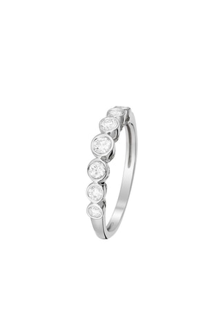 Alianza Couronne de diamants  -  Oro blanco y diamantes