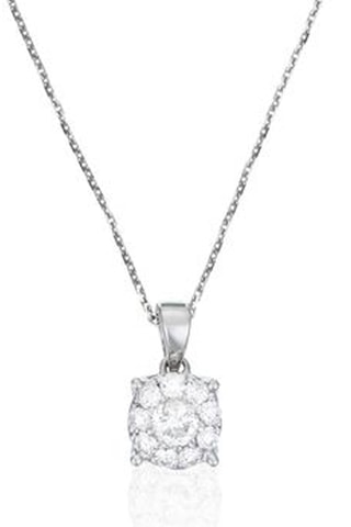 Colgante Brillant Luciana - Oro blanco