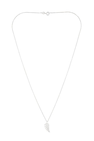 Colgante Hoja al viento  - Oro blanco y diamantes