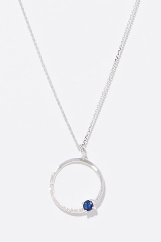 Colgante Diamant et Saphir - Oro blanco, diamante y zafiro