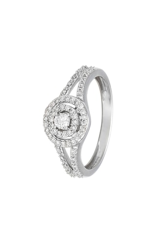 Anillo - Oro blanco y diamantes