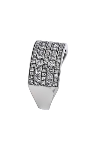 Anillo - Oro blanco y diamante