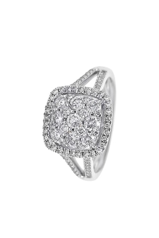 Anillo - Oro blanco y diamantes