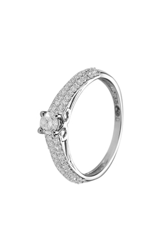 Anillo - Oro blanco y diamantes