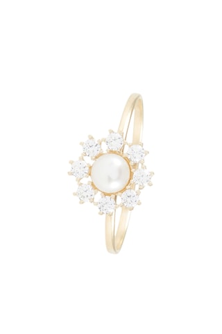 Anillo - Oro amarillo y circón