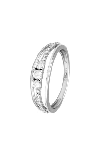Anillo - Oro blanco y diamantes