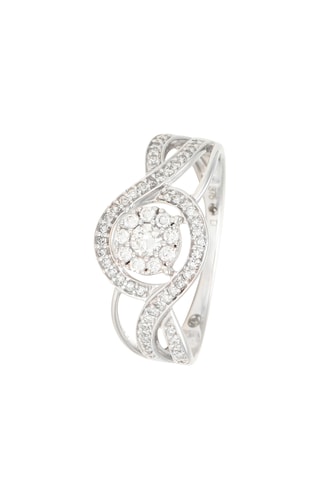 Anillo - Oro blanco y diamantes
