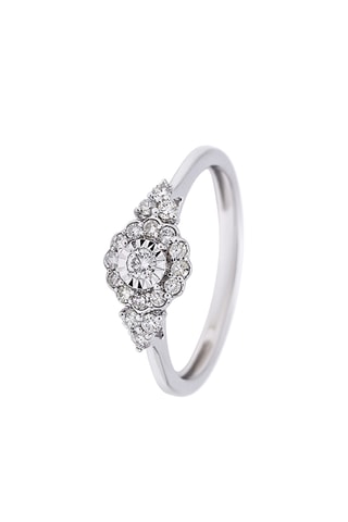 Anillo - Oro blanco y diamantes