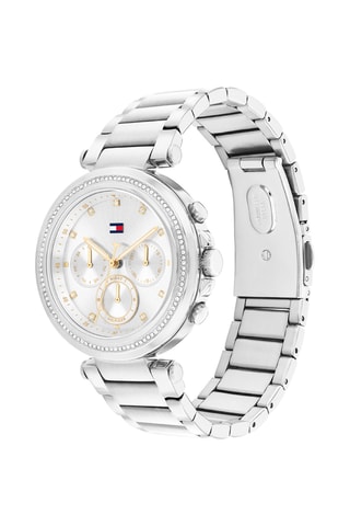 Montre à quartz en acier - Argenté et blanc