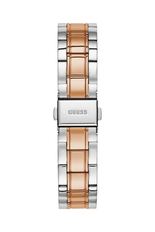 Stalen Quartz Horloge  Zilverkleurig en Roségoudkleurig