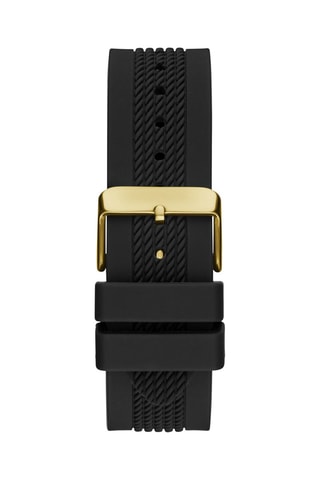 Montre à quartz en silicone - Tachymètre - Noir et doré