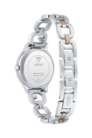 Montre à quartz en acier - Argenté et doré rose