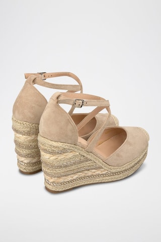 Espadrilles met Sleehak - Beige