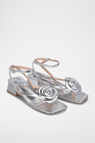 Sandalen met Hak - Zilverkleurig