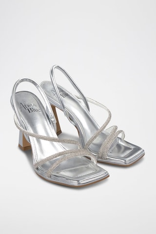 Sandalen met Hak - Zilverkleurig