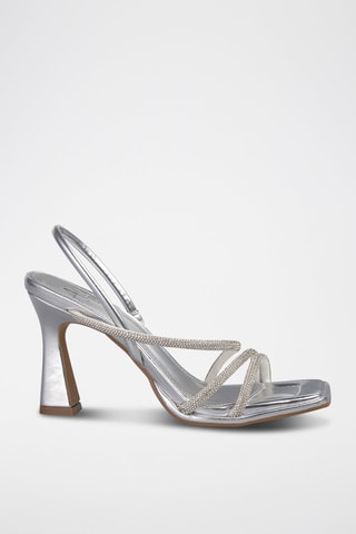 Sandalen met Hak - Zilverkleurig
