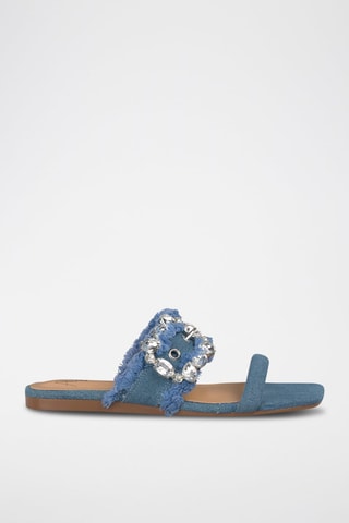 Mules en jean - Bleu