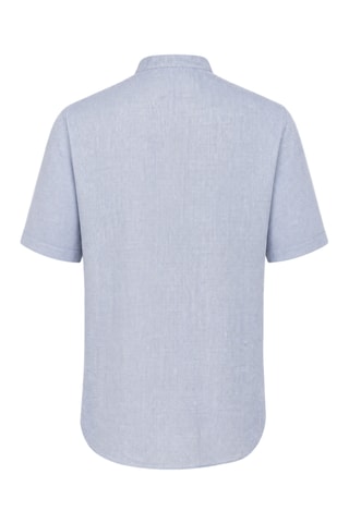 Camisa regular fit de lino - Azul claro