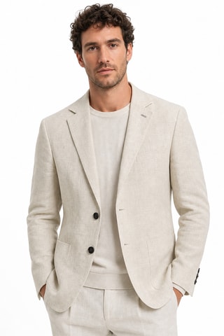 Chaqueta de traje de lino - Beige