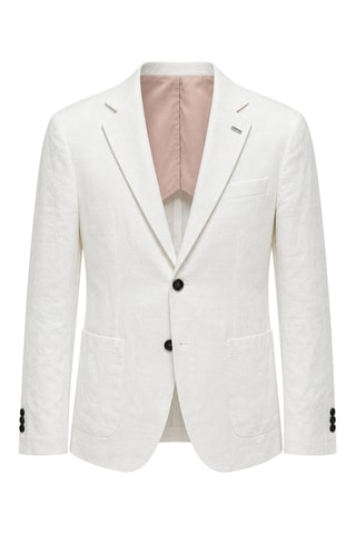 Chaqueta de traje de lino - Blanco