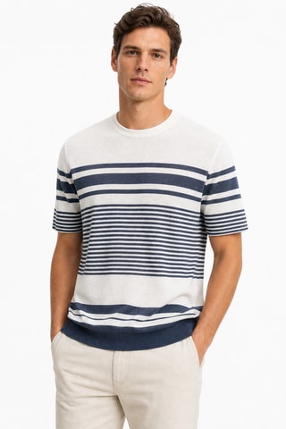 Jersey de lino - Azul