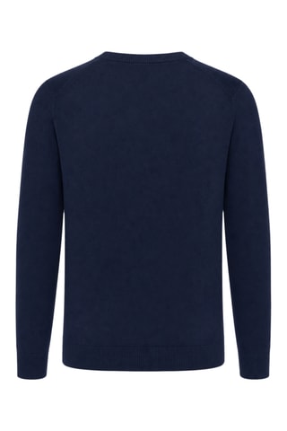 Jersey de algodón orgánico y seda - Azul marino