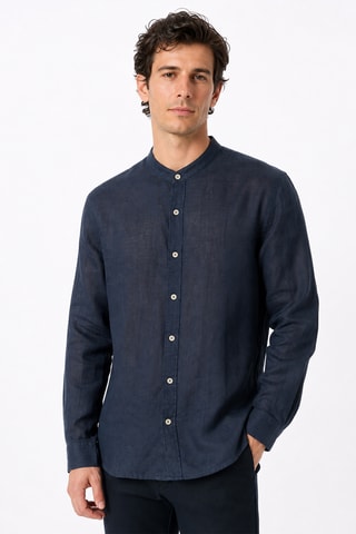 Camisa de lino - Azul marino