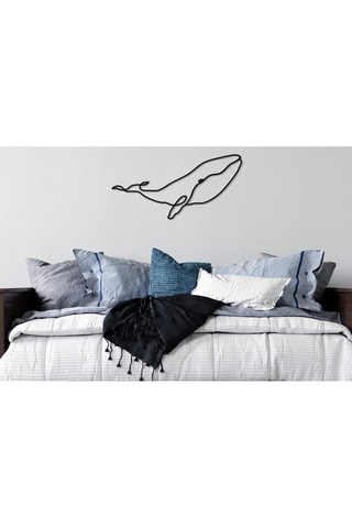 Adorno mural Whale - Negro