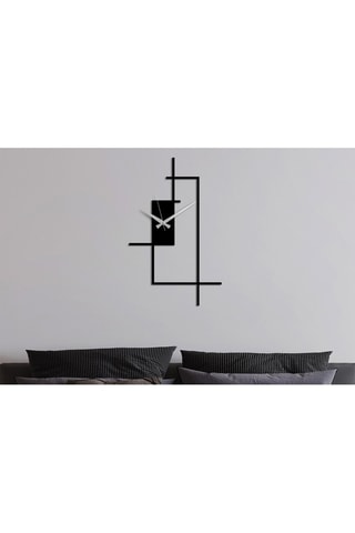 Wandklok - 49 x 30 cm - Zwart