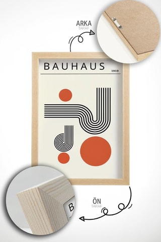 Houten Drieluik Bauhaus - 33 x 48 cm