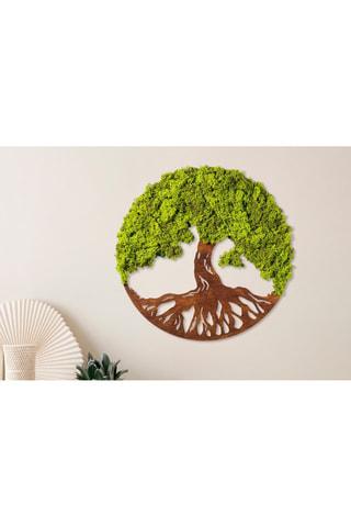 Décoration murale Tree Of Life - Vert et marron - 44 x 1 x 44 cm