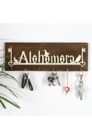 Houten Sleutelkastje - Naturel - 40 x 14 x 3 cm