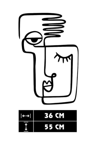 Décoration murale Cara Mia - 36 x 55 cm - Noir