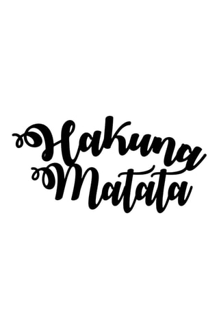 Wanddecoratie Hakuna Matata - Zwart - 70 x 35 cm