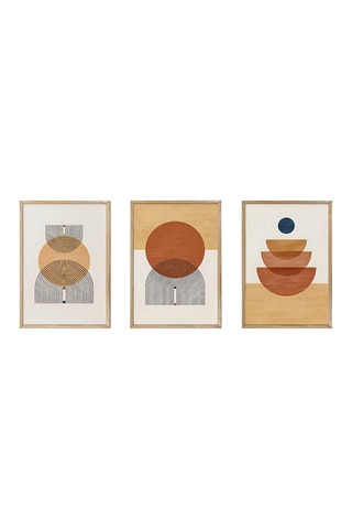 3 Houten Wanddecoraties