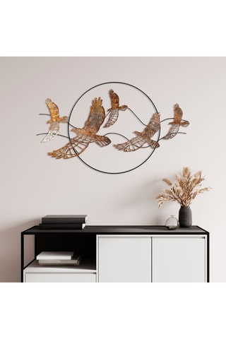Wanddecoratie - 91 x 55 x 4 cm - Bruin