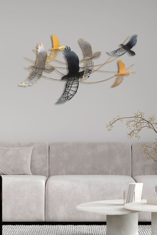 Wanddecoratie - 90 x 56 x 4 cm - Zwart