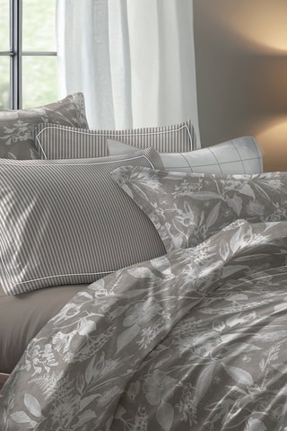 2 fundas de almohada de satén de algodón 79 hilos/cm² - Topo