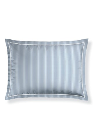2 fundas de almohada de percal de algodón Aix Marseille - Celeste