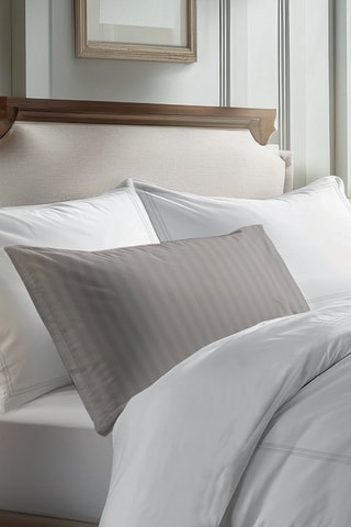 2 fundas de almohada de satén de algodón Cannes - Blanco