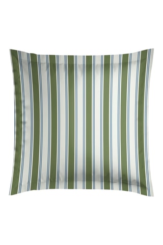 2 fundas de almohada de satén de algodón 80 hilos/cm² Soline - Verde y azul marino