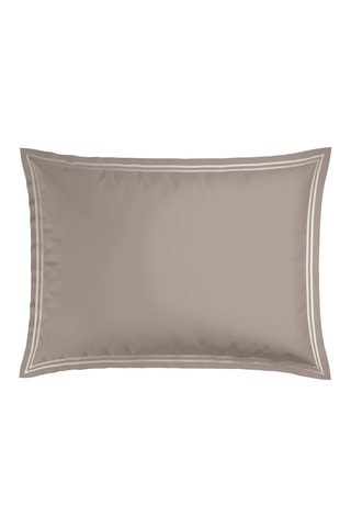 2 fundas de almohada de satén de algodón 80 hilos/cm² Annecy - Topo